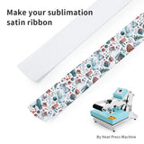 PYD Life 6 Rolls Sublimation Satin Ribbon 3/4 Inch x 40 Ft White Blanks Double Faced for Heat Transfer Print,Satin Ribbon for Craft Gift Wrapping,Wedding Decor,Bow Making PYD Life
