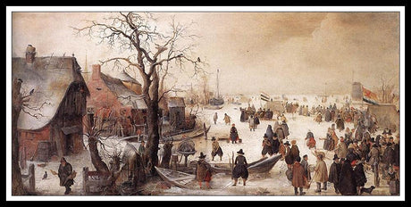 SYSMYXGS DIY Painting by Numbers Kits for Adults Beginners Paint by Numbers Set with Brushes Acrylic Pigment Oil Painting Canvas Wall ArtsArts Craft for Home Wall Decor — Winter Scene on a Canal SYSMYXGS