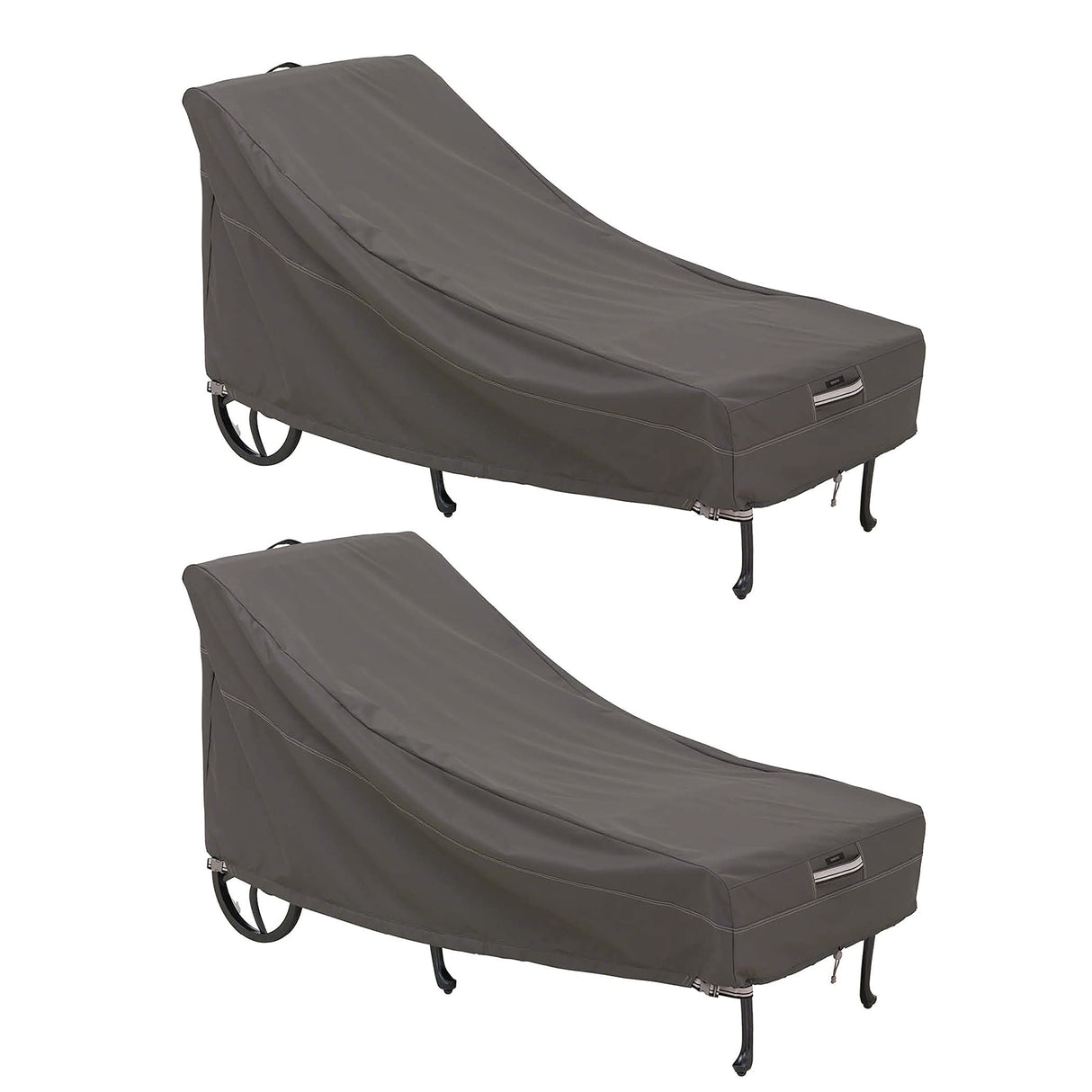 Classic Accessories Ravenna Water-Resistant 86 Inch Patio Chaise Lounge Chair Cover, 2-Pack, Patio Furniture Covers Classic Accessories
