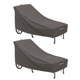 Classic Accessories Ravenna Water-Resistant 86 Inch Patio Chaise Lounge Chair Cover, 2-Pack, Patio Furniture Covers Classic Accessories