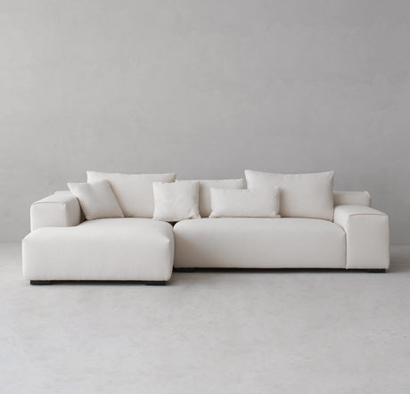 Acanva Modern Oversized Modular L Shaped Sectional Sofa Set for Living Room, Minimalist Style Comfy 4-Seat Corner Couch, Left Chaise, Wool-Like Acanva