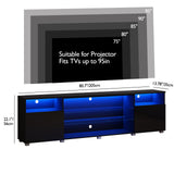 Vinctik 6&Fox Modern LED 80.7 inch TV Stand for 80/85/90 inch TV,High Glossy TV Entertainment Center with Storage Drawer,TV Stands for Living Room,APP RGB Light,Smart Modern TV Cabinet Vinctik 6&Fox