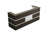 Mares 87" Wood Office Reception Desk Counter & Drawers w/Telescopic Rails & Chrome Handles | Cable Grommet Holes | Option to Add Logo | Front Table Furniture Nail Hair Beauty Salon Spa Restaurant Casa Mare
