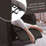 BestMassage | Recliner Chair | with 2 Point Massage Function | Pu Brown | with Lumbar Support, Adjustable Push Back, Footrest & Padded Seat | Easy Assembly | for Living Room, Home Theatre BestMassage