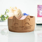 MIATTCLD Wooden Yarn Bowl for Crocheting, Knitting Bowl Yarn Holder Bowl with Holes, Yarn Storage Bowls for DIY Knitting and Crochet, 6.7" x 3.9" MIATTCLD