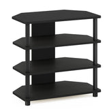 Furinno Turn-N-Tube Easy Assembly 4-Tier Petite Entertainment Center / TV Stand / TV Unit / TV Desk, Blackwood Furinno