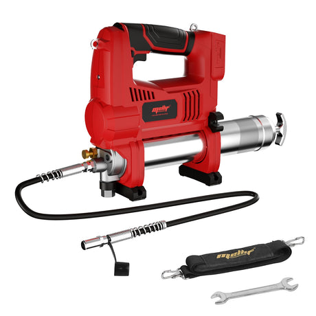 Mellif Power Grease Gun Compatible with Milwaukee 18V Battery (Tool ONLY), 10,000 PSI, Brushless Motor, 5 Variable Speed, 14 OZ Capacity, 30" Hose, Built-in LED, Safety Lock, Low-Voltage Protection Mellif