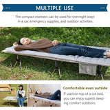 EMOOR Foldable Hybrid Futon Mattress, High-Resilience Urethane Foam 150N with Washable Padded Cover, Japanese Daybed-Size (26x71in) Tatami Camping Firm Washable Cover, Gray EMOOR