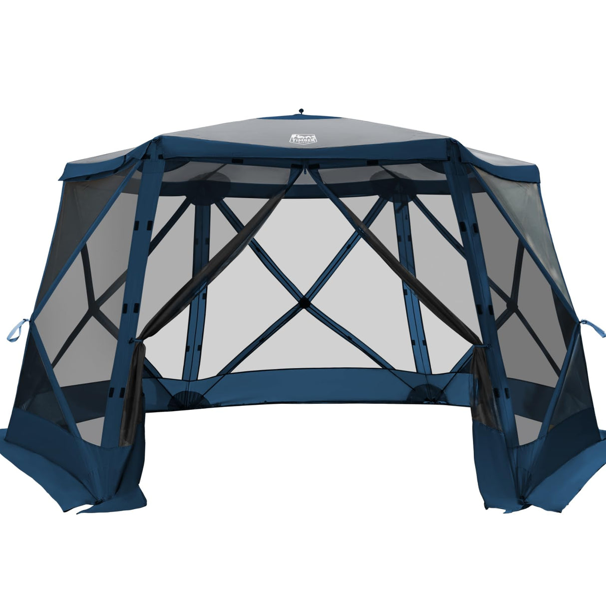 Timber Ridge 12 x 11ft Pop Up Gazebo, Portable Instant Screen House with Netting, Easy 60-Second Set-Up, Fits 6 People, Ideal for Camping, Backyard, Patio, Tailgating, Picnics TIMBER RIDGE