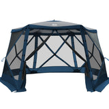 Timber Ridge 12 x 11ft Pop Up Gazebo, Portable Instant Screen House with Netting, Easy 60-Second Set-Up, Fits 6 People, Ideal for Camping, Backyard, Patio, Tailgating, Picnics TIMBER RIDGE