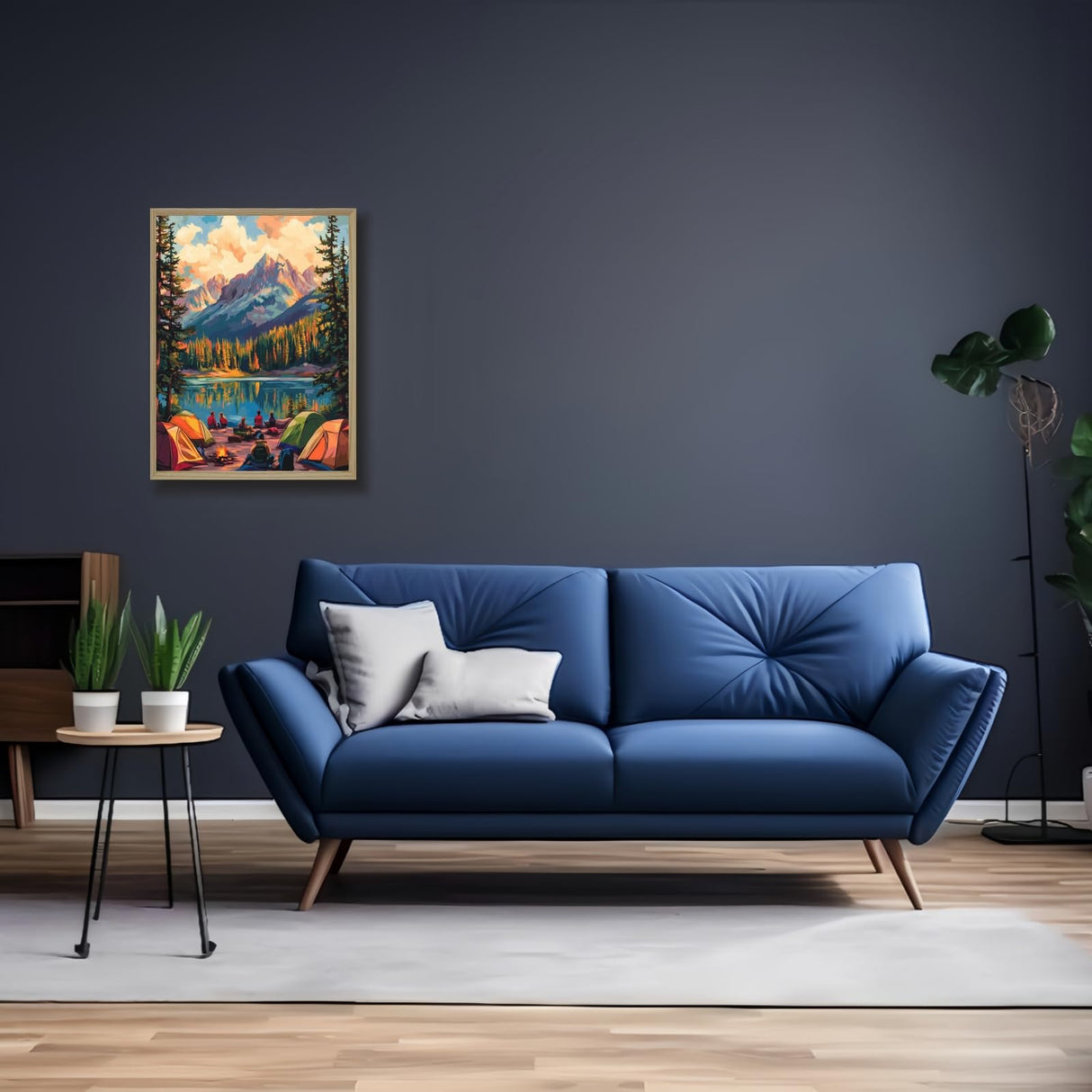 Paint by Numbers for Adults Beginner, Mountain Lake at Sunset Landscape Adult Paint by Number Kits on Canvas, DIY Acrylic Oil Painting by Numbers for Home Wall Decor 16X20 inch (Without Frame) Mosaflare