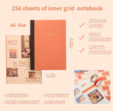 348 Pcs Scrapbooking Supplies Kit, Vintage Aesthetic Scrapbook Kit for Bullet Junk Journal, Stationery, A6 Grid Notebook, DIY Journaling Supplies, Birthday Craft Gift for Teen Girl Kid Women emmoolife