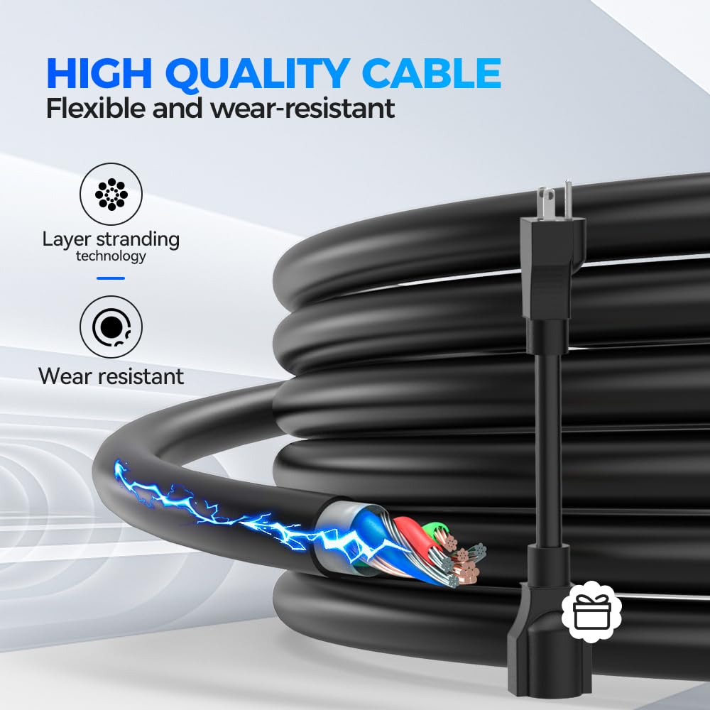 EVDANCE EV Charger Level 1/2 6-16A Adjustable, EV Chargers for Home with 25 FT J1772 EV Charging Cable, Electric Vehicle Charging Stations with NEMA 6-20 & 5-15 Plug, 110V-240V IP66 Waterproof EVDANCE