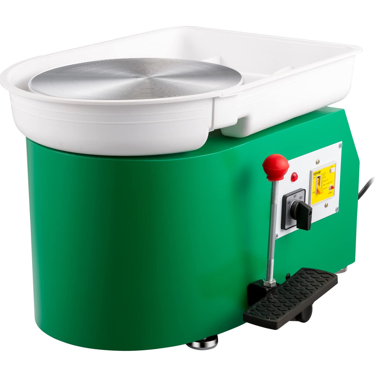 VEVOR Pottery Wheel for Adults, 11in Forming Machine, Adjustable 60-300RPM Speed, Handle & Foot Speed Control, ABS Detachable Basin 18pcs Sculpting Tools Kit for Beginners, 350W Green VEVOR