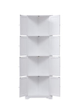 Kings Brand Furniture - Lyons 4-Tier 68" Corner Kitchen Pantry Storage Cabinet with 8 Doors, White Kings Brand Furniture