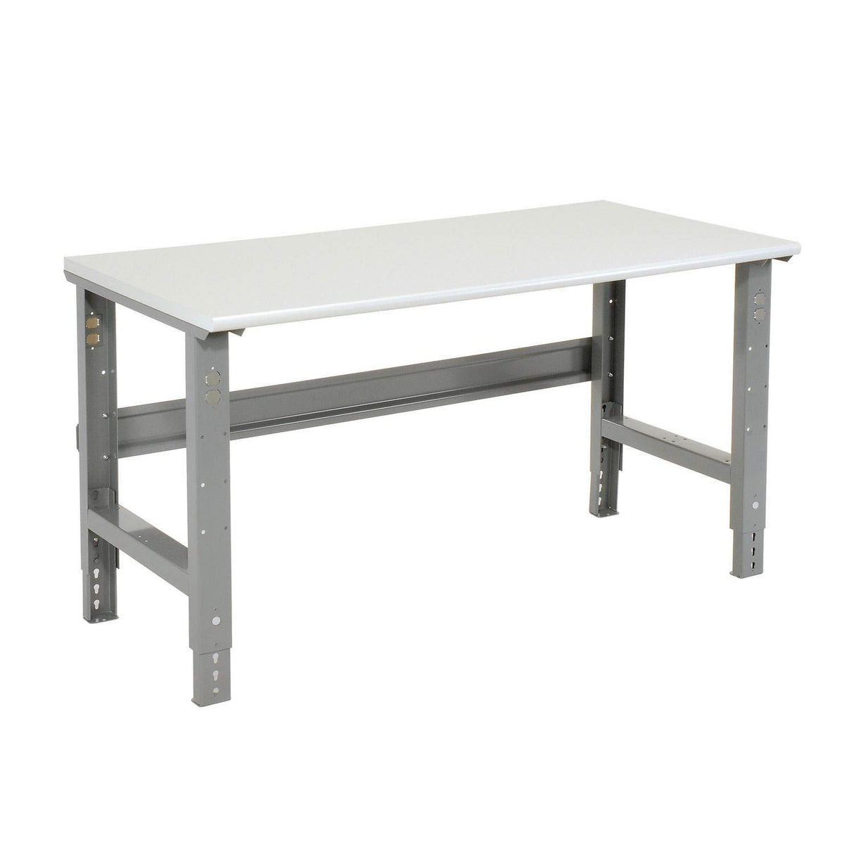 Global Industrial Adjustable Height Workbench C-Channel Leg, 72" W x 36" D, 1-1/4" ESD Safety Edge, Gray Global Industrial