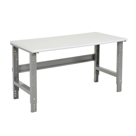Global Industrial Adjustable Height Workbench C-Channel Leg, 72" W x 36" D, 1-1/4" ESD Safety Edge, Gray Global Industrial