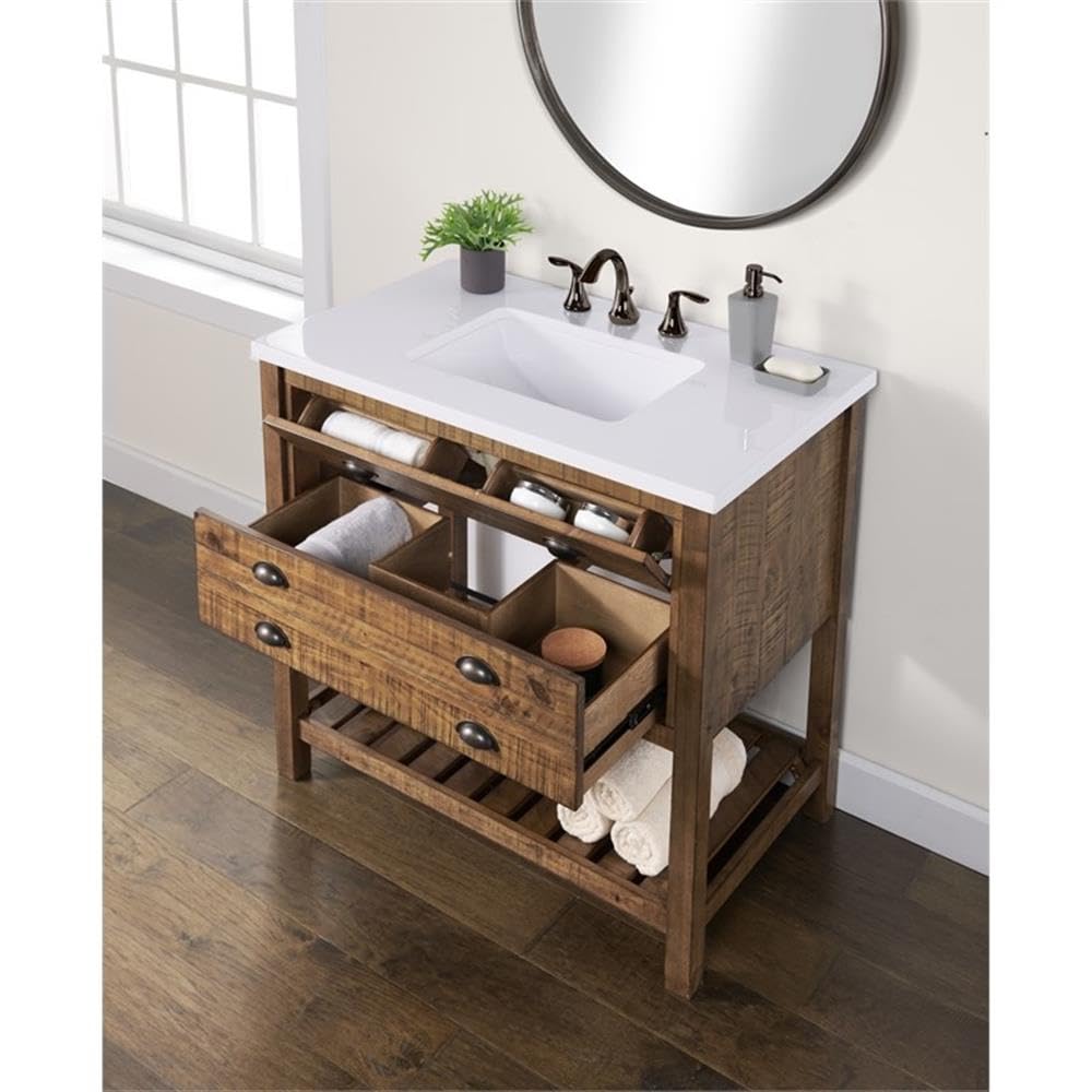 Martin Svensson Home Monterey Single Vanity, Natural Brown - WoodArtSupply