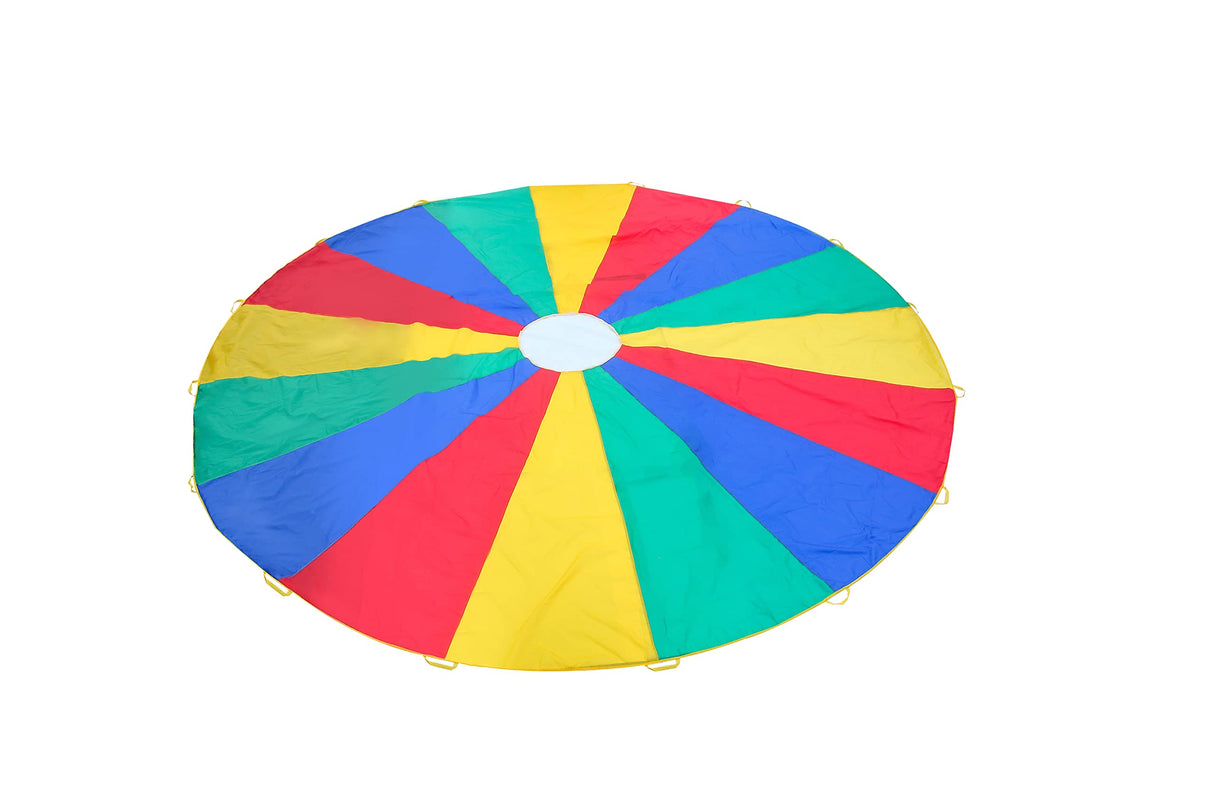 Rettebovon Parachute with Handles 20ft Play Parachute Games for Outdoor Team Games,You Can Also Use it for Trampoline Cover Picnic Mat Furniture Cover Rettebovon