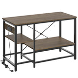 Becuddler 55 Gallon Fish Tank Stand with Charging Station, 49.2x13.8 Metal Aquarium Stand with 3-Tiers Adjustable Storage Shelves, 6-Legs Reptile Terrarium Stand, 700 LBs Becuddler