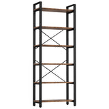 IRONCK Vintage Industrial 6-Tier Ladder Bookshelf - Durable Display Shelf for Home or Office IRONCK