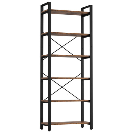 IRONCK Vintage Industrial 6-Tier Ladder Bookshelf - Durable Display Shelf for Home or Office IRONCK