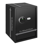 Biometric Home Safe, Fingerprint Gun Safe Lock Box,Money Box for Jewelry Handgun Cash Valuables,Perfect for Home/Office/Hotel, Black, 2.05 Cubic Feet VoleStay