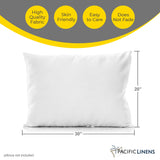 Pacific Linens White Percale Pillow Case - Soft Hotel Style Polly Cotton Blend, 200 Thread Count, Wrinkle Free Linen Pillow Cases, 12 Pack Set of Pillowcases Pacific Linens