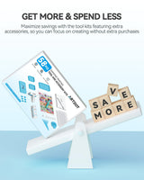 ARTDOT All-Inclusive Diamond Art Accessories Kits for Adults, Diamond Painting Tools with Bead Organizers and Storage Pens Sealer Roller Diamond Art Supplies for Beginners ARTDOT