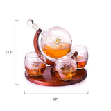 Helicopter Whiskey Decanter Set – For pilots & aviation fans. Unique globe decanter with military helicopter design. Ideal for whiskey lovers & décor The Wine Savant