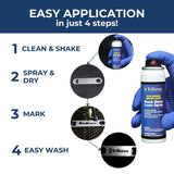 Brilliance Laser Inks 2 Oz Aerosol Black Laser Marking Spray for High Contrast Metal Marks | Permanent and Durable Metals Ink for Fiber, YAG, Diode, and CO2 Laser Engraver BRILLIANCE LASER INKS