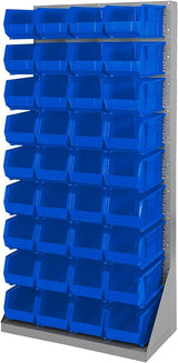 Akro-Mils 30240 AkroBins Plastic Storage Bins, Space-Saving Stackable Bins for Garage, Pantry, Craft Organization, 15-Inch x 8-Inch x 7-Inch, Blue, 12-Pack Akro-Mils