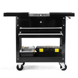 Happytools Happytool Rolling Tool Cart, Lockable Tool Chest Mechanic w/Storage Drawers & Wheels, Tool Box Organizers on Wheels for Black Happytools