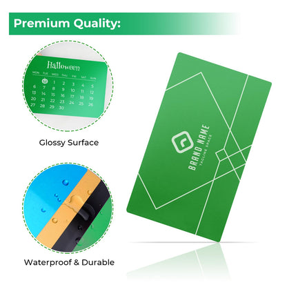 xTool Selected Green Metal Business Cards Engraving Blanks 60 PCS Sublimation Metal Cards Aluminum Blanks for Engraving, DIY, Gift Cards, Office Name Cards (3.38'' x 2.12'' x 0.007''）