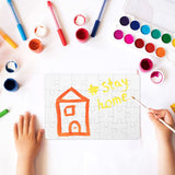 SULOLI Blank Puzzle, Blank Jigsaw Puzzles to Draw on White Puzzles for DIY Projects(12 Pieces) SULOLI