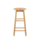 Linon Natural Barstool with Round Seat, 24-Inch Linon