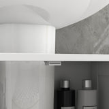 HOMCOM Under Sink Bathroom Cabinet, Pedestal Sink Storage Cabinet with 2 Doors, Shelf and U-Shape, White HOMCOM