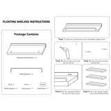 RYOFOBETTO Floating Shelves for Wall Decor, White and Grey Shelves for Bathroom, Living Room, Bedroom, Picture Frames, Plants, Kitchen (Set of 3) RYOFOBETTO