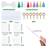 SOFPLATE 40Pcs Sublimation Air Freshener Blanks Car Scented Sublimation Blanks Products Accessories Arch Rectangle Round Felt Heat Tranfer Printing with 40pcs Tassels Bags Cord for Home Hanging Decor SOFPLATE