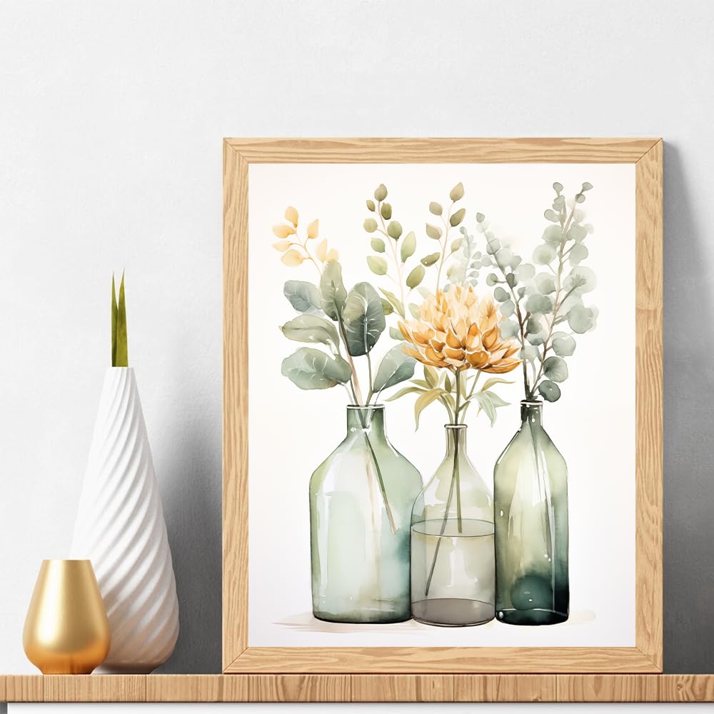 Natuyalo Paint by Numbers Kit for Adults - Flowers in Bottle DIY Adult Paint by Number Kits Acrylic Canvas Painting for Adults Beginners Kids Art Crafts Without Frame, 16x20 Inch Natuyalo