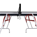 Soozier Full Size Ping Pong Table, Folds into Quarters, Portable Table Tennis Table with Net, Paddles, Balls, MDF, Charcoal Gray Soozier