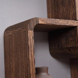 BYRTJSWX Multi-Compartment Trinket Shelf, Wall Mounted Curio Cabinet,Wooden Collectibles Display Case Trinket Display Shelf,for Bedroom, Corridor, Entrance, Living Room, Office(37.4x28x4.7in) BYRTJSWX