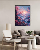 5D Diamond Painting Landscape Diamond Art Kits for Adults, Cherry blossom Diamond Art Kits, Square Drill Diamond Painting, DIY Full Drill Diamond Dots Gem Art Paintings, Home Wall Decor 20x28in k-3 Peepezo