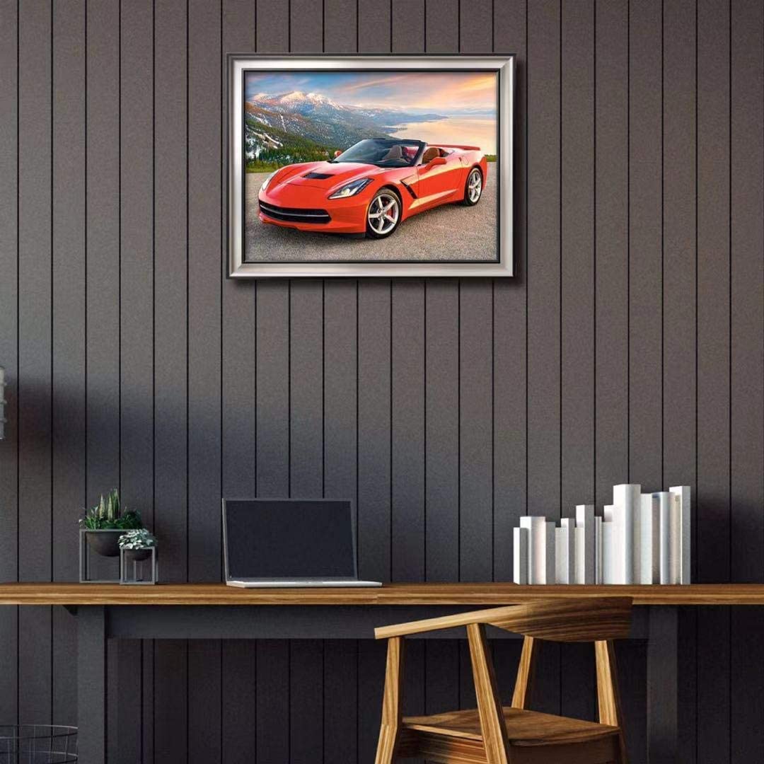 NIHO-JIUMA Diamond Painting Kits Sports Car, DIY 5D Full Drill Diamond Art Gift for Adult/Teen, Home Decoration (30 X 40 cm / 12 X 16 inches) NIHO-JIUMA