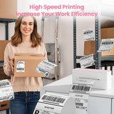 Phomemo Bluetooth Thermal Label Printer, 241BT 4X6 Wireless Shipping Labels Printer for Small Business, Pink Label Printers for Shipping Package, Compatible with iPhone, Android, Amazon, Shopify, USPS Phomemo