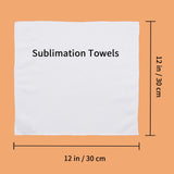 GEKIXUTP 20 Pcs Sublimation Towels Blank，12 x 12 Inch DIY Microfiber Sublimation Kitchen Towels Dish Towels，Sublimation Tea Towels Blanks Kitchen Cleaning Supplies，Sublimation Hand Towels GEKIXUTP