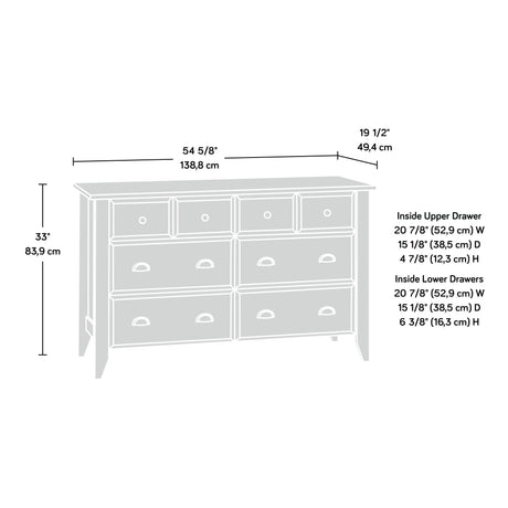 Sauder Shoal Creek Dresser, Jamocha Wood finish Sauder