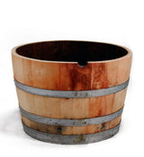 Master Garden Products Reclaimed Used Wine Barrel Planter, Brown, Outdoor Master Garden Products