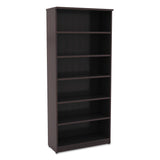 Alera ALEVA638232ES 31.75 in. x 14 in. x 80.25 in. Valencia Series 6-Shelf Bookcase - Espresso Alera