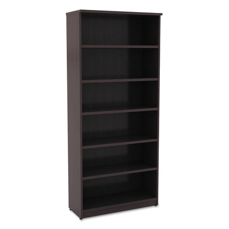 Alera ALEVA638232ES 31.75 in. x 14 in. x 80.25 in. Valencia Series 6-Shelf Bookcase - Espresso Alera